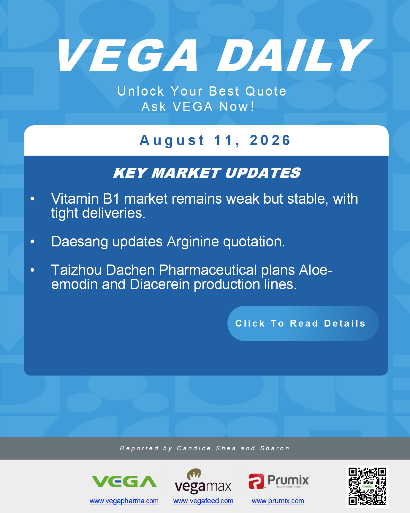VEGA Daily 20260811 VB1 Arginine Aloe emodin Diacerein.png